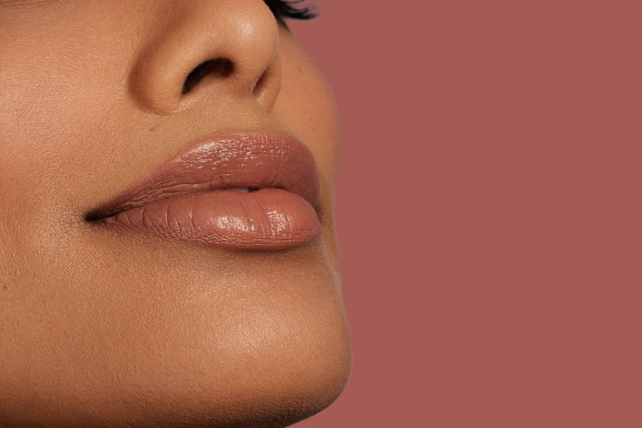 woman's lips and nose